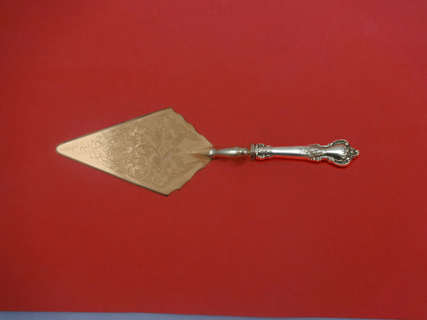 Delacourt by Lunt Sterling Silver Pastry Server Fancy Vermeil Custom Made