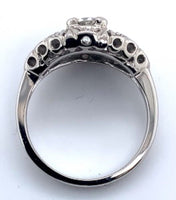 14k White Gold 1/2 Carat Genuine Natural Diamond Ring .61ct Jewelry (#2867)