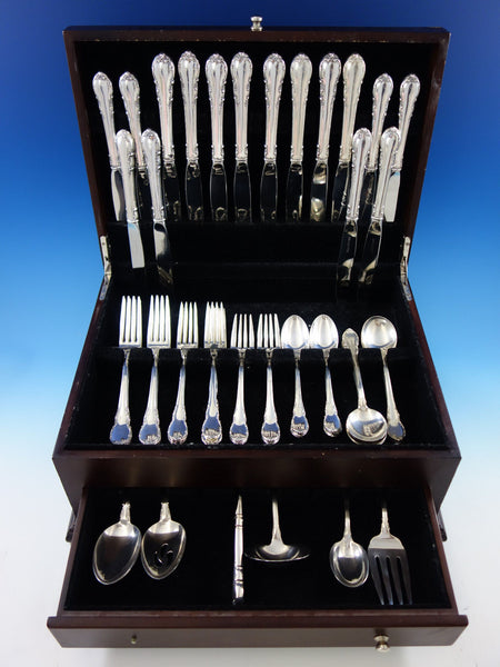 Modern Victorian by Lunt Sterling Silver Flatware Service for 8 Set 63 pc Dinner