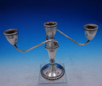 Duchin Creations Sterling Silver Candelabra Single 3-Light Gadroon Border #3849