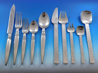 Designer Mixed Stainless Steel Flatware Set #1 Service 62 Pieces Modern Unused