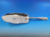 Hizen by Gorham Sterling Silver Fish Server Bright-cut Flowers on Blade 11 3/4"
