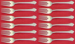 French Regency by Wallace Sterling Silver Salad Fork Set 12 pieces 6 3/8"