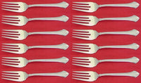 French Regency by Wallace Sterling Silver Salad Fork Set 12 pieces 6 3/8"