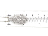 12k and 14k White Gold Genuine Natural Diamond Filigree Pendant w/Chain (#J7189)