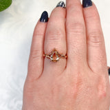 14k Rose Gold 1.37 Carat Genuine Natural Oregon Sunstone Ring 7.75 (#J7554)