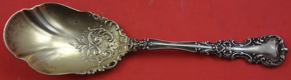 Avalon by International Sterling Silver Preserve Spoon gold wash 6 1/2"