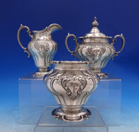 Chantilly by Gorham Duchess Sterling Silver Tea Set 5pc All Hand Chased (#6966)