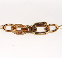 14k Yellow Gold Pearl Lily of the Valley Art Nouveau Pendant Jewelry (#J6160)