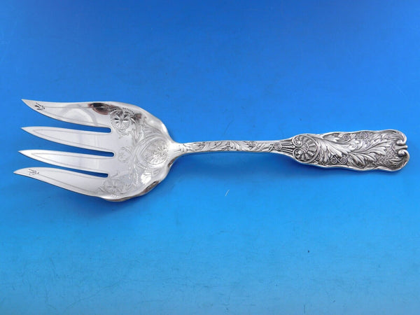 Saint Cloud by Gorham Sterling Silver Fish Serving Fork Bright-Cut 9" Antique