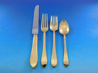 Faneuil Gold by Tifffany Sterling Silver Flatware Set Service Vermeil 133 pc Din