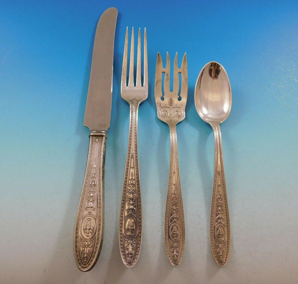 Wedgwood by International Sterling Silver Flatware Set for 12 Service 48 Pieces