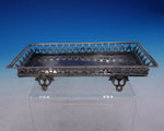 German Silver Cracker or Sugar Cube Footed Tray with Pierced Rim (#4240)