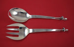 Blossom by Ramirez Mexican Sterling Silver Salad Serving Set 2pc 8 ozt. 10"