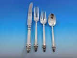 Sovereign Old by Gorham Sterling Silver Flatware Set 8 Service 81 pieces Acorn