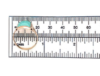 9k Rose Gold Victorian Specialty Cut Genuine Natural Turquoise Ring (#J6350)