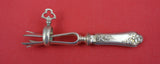 French Sterling by Various Makers Sterling Silver Bone Holder w/ leaf  3 5/8"
