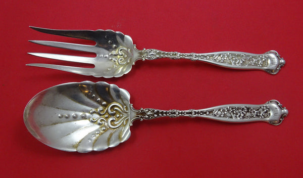 Dresden by Whiting Sterling Silver Salad Serving Set 2pc All Sterling 8 3/4"