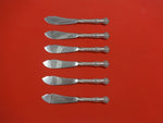 Charles II by Dominick and Haff Sterling Silver Trout Knife Set 6pc Custom
