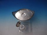 Thomas William Dobson English Sterling Silver Inkwell Boat Style w/Crystal #5743