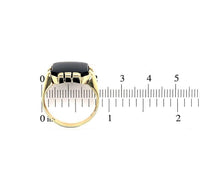 14k Yellow Gold Men's Genuine Natural Black Onyx Ring Jewelry (#J5687)