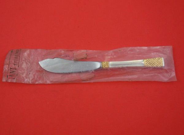 Golden Columbine by Lunt Sterling Silver Master Butter Hollow Handle New 6 7/8"