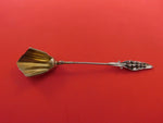 Wood and Hughes Sterling Silver Cheese Scoop 3D Leaf and Flowers GW 8"
