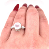 Platinum 3.21ct Ice Jadeite Jade and Diamond Ring Jewelry (#J5716)