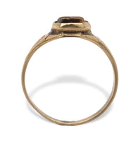 9k Rose Gold Genuine Natural Tiger's Eye Quartz Cameo Ring Size 6 (#J7059)