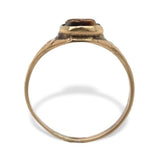 9k Rose Gold Genuine Natural Tiger's Eye Quartz Cameo Ring Size 6 (#J7059)