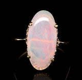 14k Yellow Gold Australian 2.15 Carat Genuine Natural Opal Ring Size 5.75 #J7216