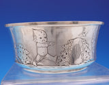 Matthews Co Sterling Silver Child's Set 2pc Plate Bowl Acid Etched Kewpies #9030