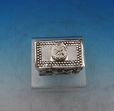 Dutch Sterling Silver Tea Caddy w/ Figural Dutch Scenes 5" x 3 1/2" x 2" (#6779)