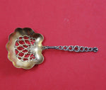 Whiting Sterling Silver Nut Bon Bon Spoon Gold Washed 4 1/2"