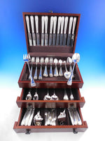 English Shell by Fletcher & Son Sterling Silver Flatware Set Service 132 pieces