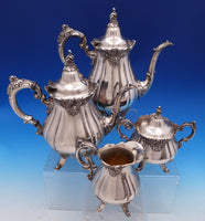 Baroque by Wallace Silverplate Tea Set 4pc #281-#284 (#8294) Beautiful!