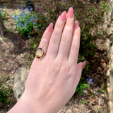 10k Yellow Gold Banded Genuine Natural Agate Ring Size 5 Jewelry (#J7271)