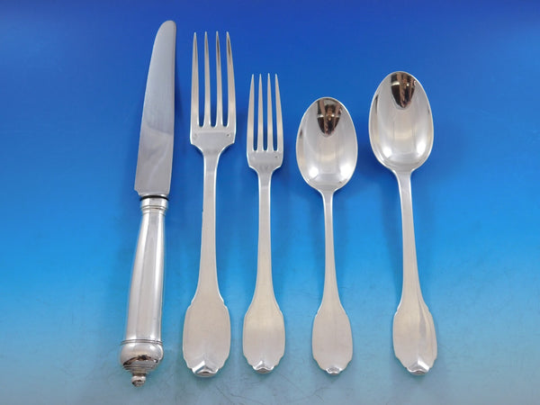 Cannon Handle by Boin-Taburet French 950 Silver Flatware Set Service Paris 22 pc