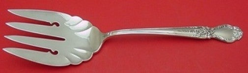 Brocade by International Sterling Silver Salad Serving Fork 9 1/4" Vintage