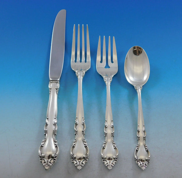 Malvern by Lunt Sterling Silver Flatware Service for 12 Set 55 pieces
