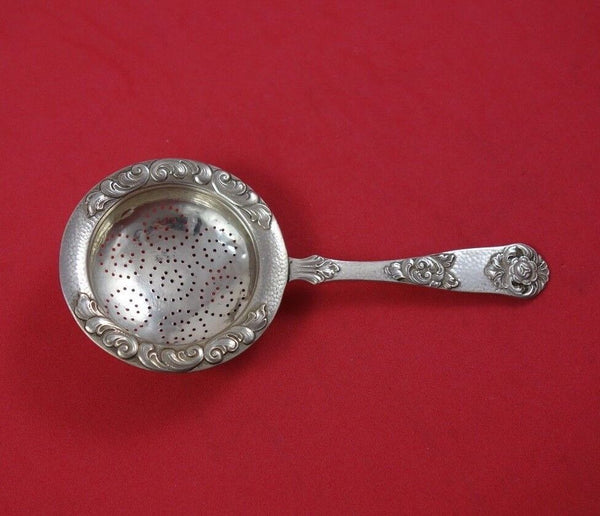 Dovre by Marthinsen Norwegian Sterling Silver Tea Strainer Hammered w/Scrollwork