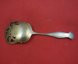 Canterbury by Towle Sterling Silver Waffle Server Gold Washed Pierced 7 7/8"