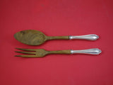 Stratford by Whiting Sterling Silver Salad Serving Set 2pc with Olive Wood 10"