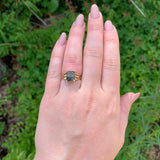 10k Yellow Gold 2.47ct Moss Genuine Natural Agate Ring Size 6 Jewelry (#J6787)