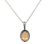 Platinum 1.92 Carat Precious Genuine Topaz Diamond Pendant with Chain (#J7524)