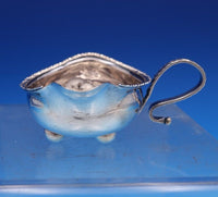 English Georgian Sterling Silver Sauce Boat Gadroon Rim Applied Handle (#7935)