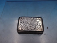 William Simposon WS English Sterling Silver Vinaigrette Box Hand Engraved #6609