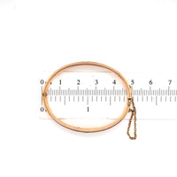 14k Yellow Gold Hand Engraved Baby Bangle Bracelet Jewelry (#J5721)