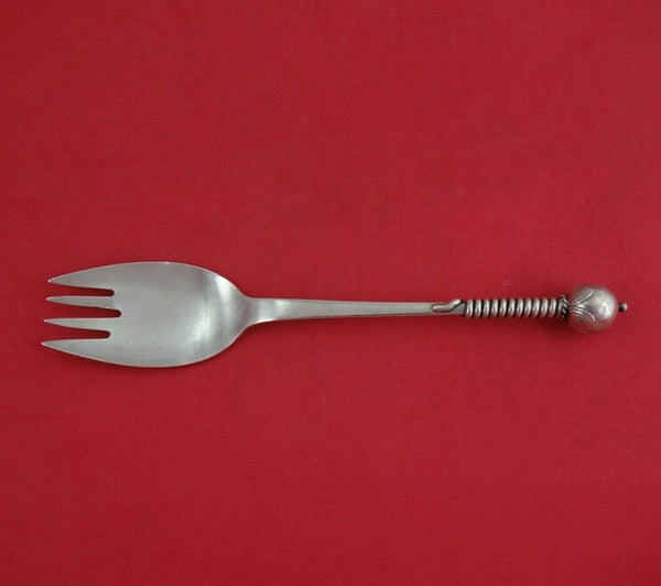 Georg Gleerup Danish Sterling Silver Serving Fork Handmade 3-D Ball Wire Handle