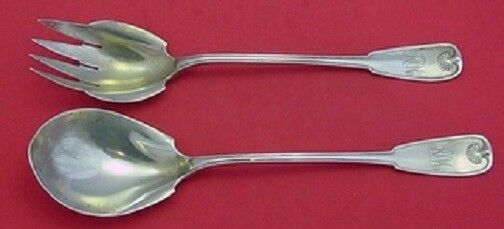 Palm By Tiffany Sterling Silver Salad Serving Set 2pc